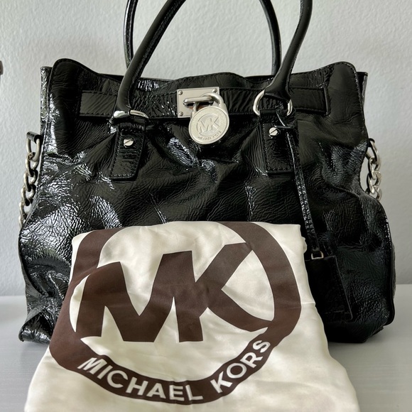 Michael Kors Black Patent Leather Satchel - Picture 2 of 5